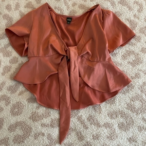 Pink‎ Silky Wrap Top